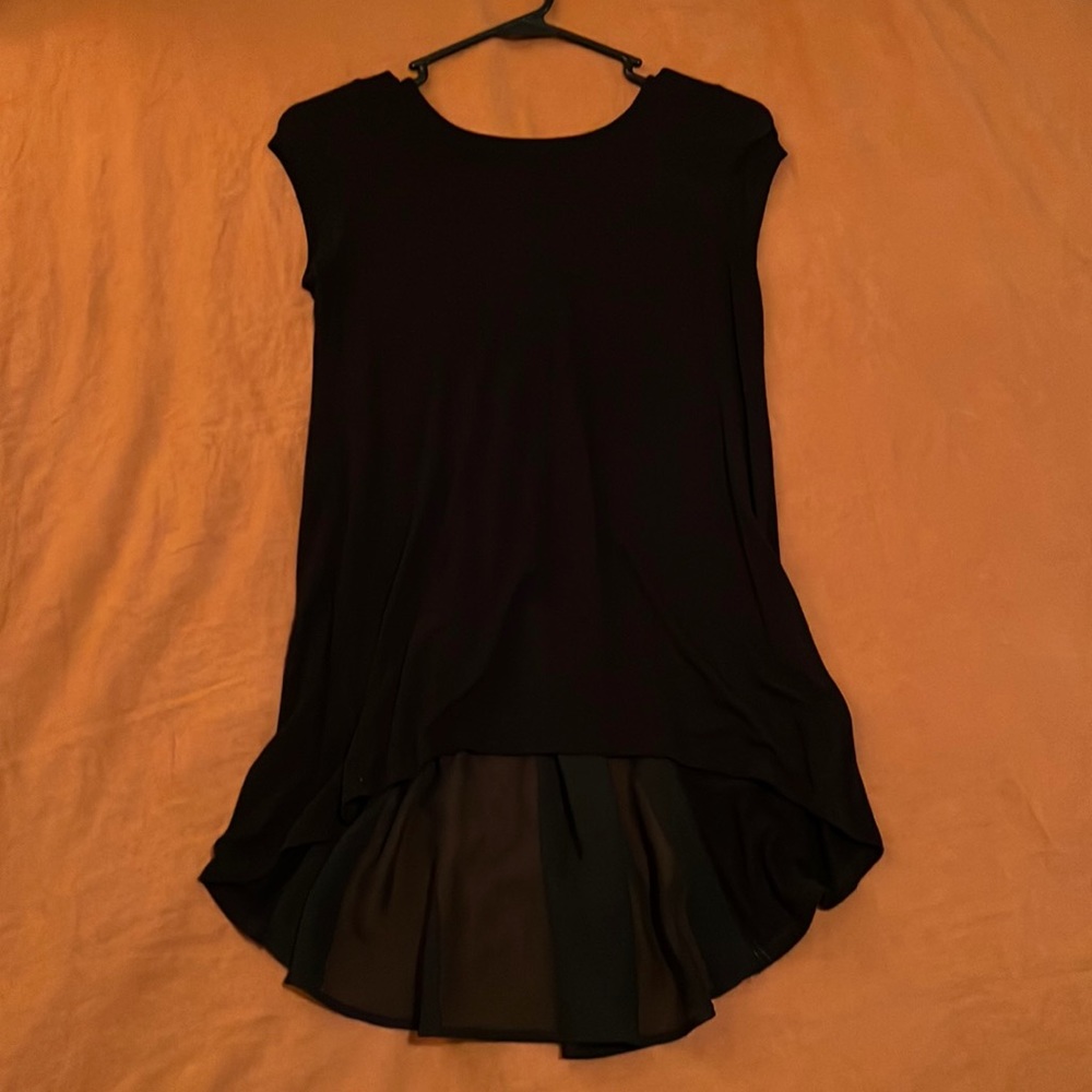 Black flowy long top